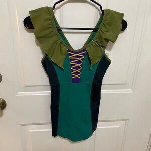 Crowned Athletics 👑 Disney - Sister Witch Athletic Tank Top - Green - NWT